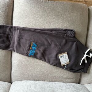 Gray Joggers with Blue and Yellow Logo